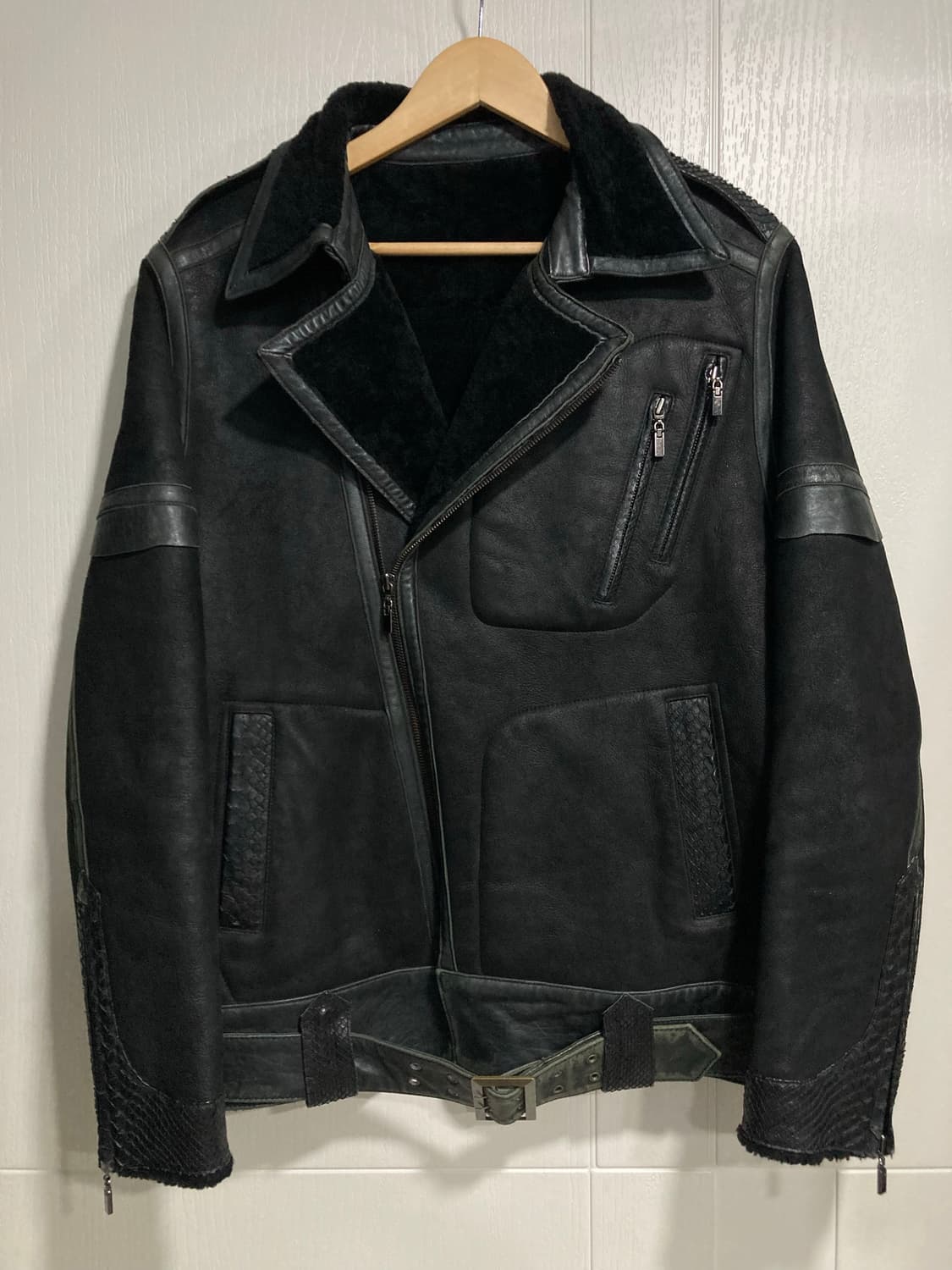 파이톤 무스탕 자켓 상품이미지2