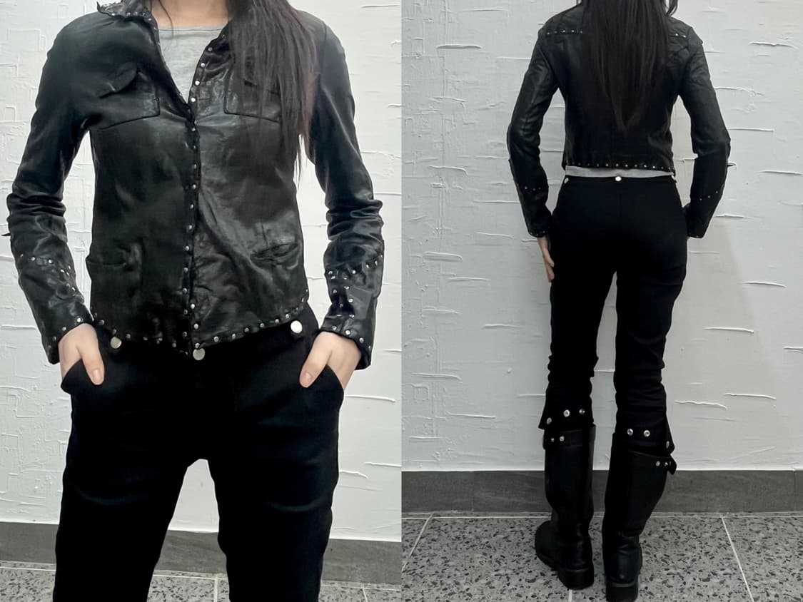 stud leather jacket 상품이미지2
