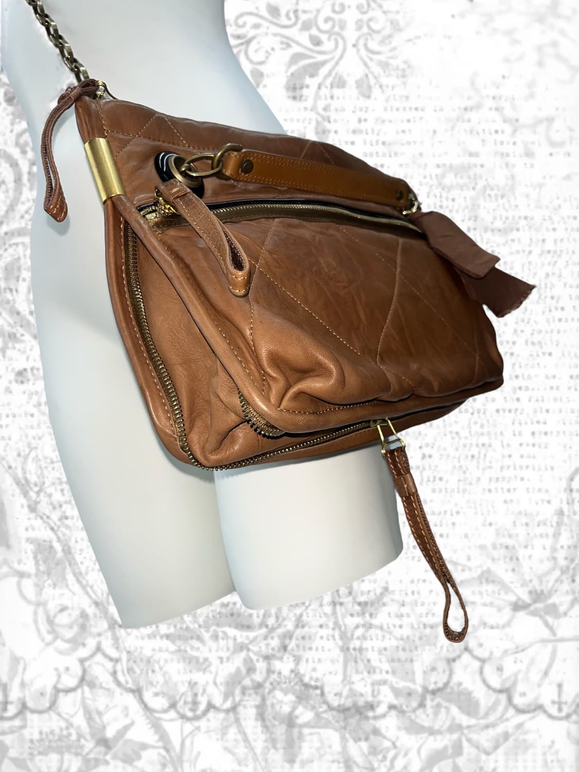 'LANVAN' brown chian sholder bag 상품이미지4