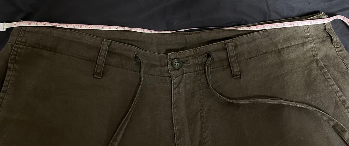 (XL)무인양품 무지 린넨 팬츠 카키 - 15,000 상품이미지5