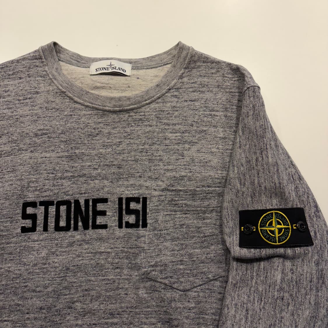 [L] 스톤아일랜드 스웻 와펜 맨투맨 그레이 C363 상품이미지3