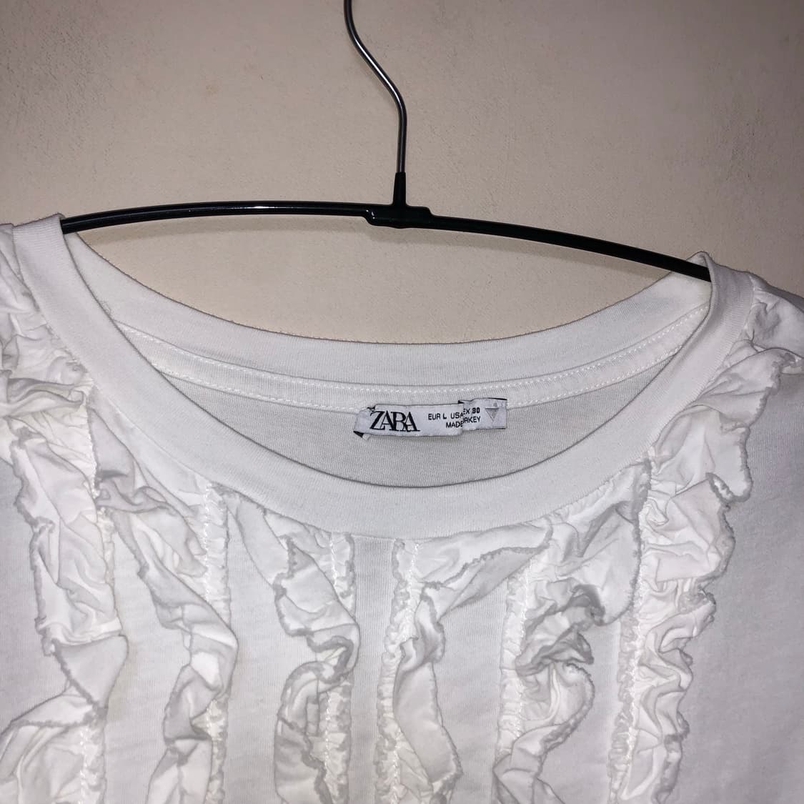 자라 화이트 프릴 티셔츠 🧭  상품이미지6