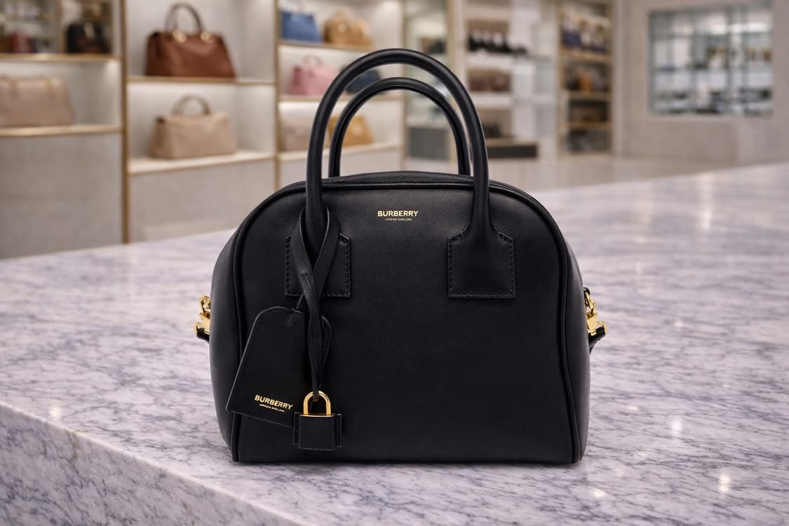 [A급] 버버리 레더 큐브백 판매합니다!!! 상품이미지1