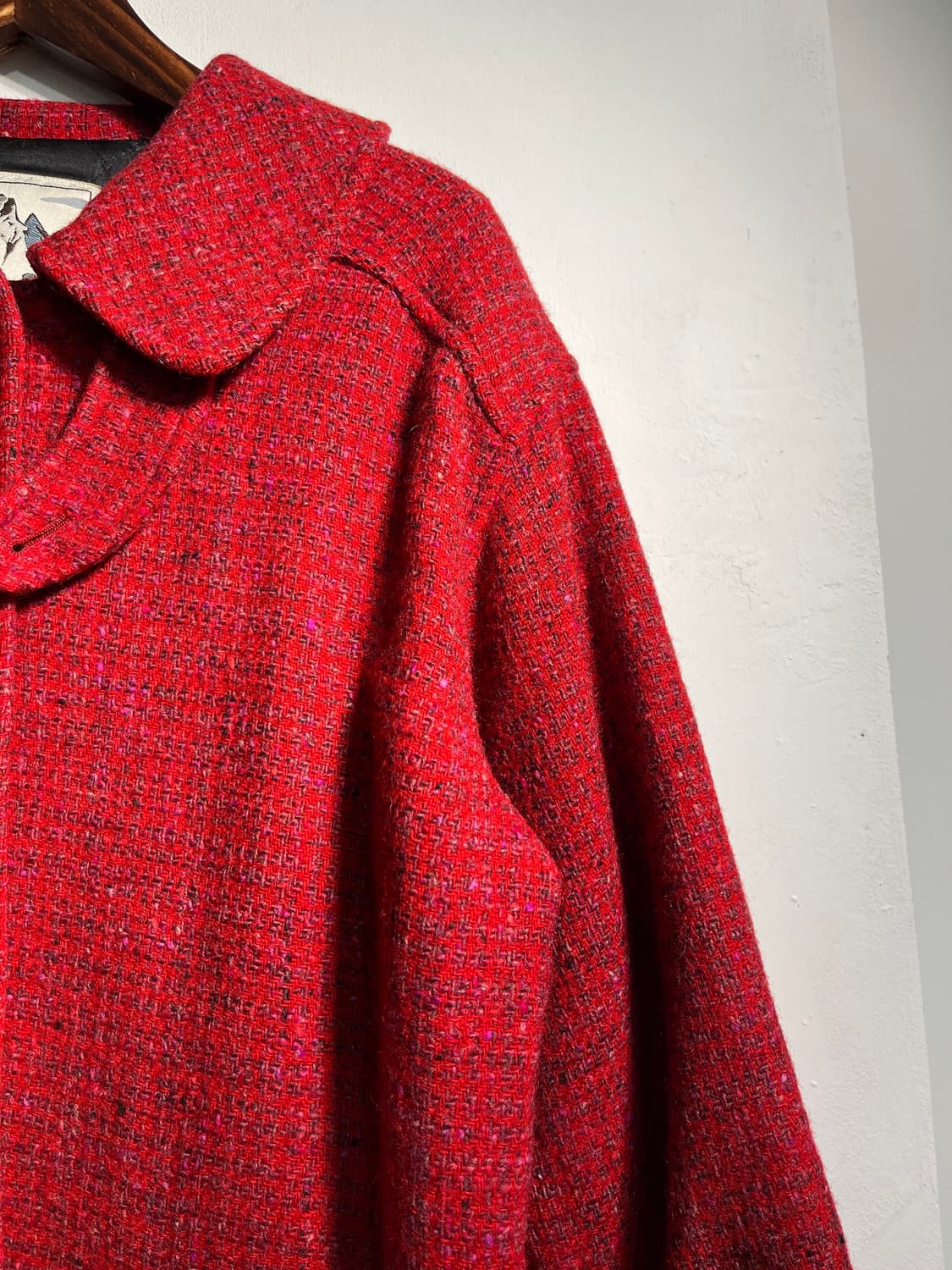 KENZO 겐조 wool 100% 트위드 하프 코트 상품이미지4