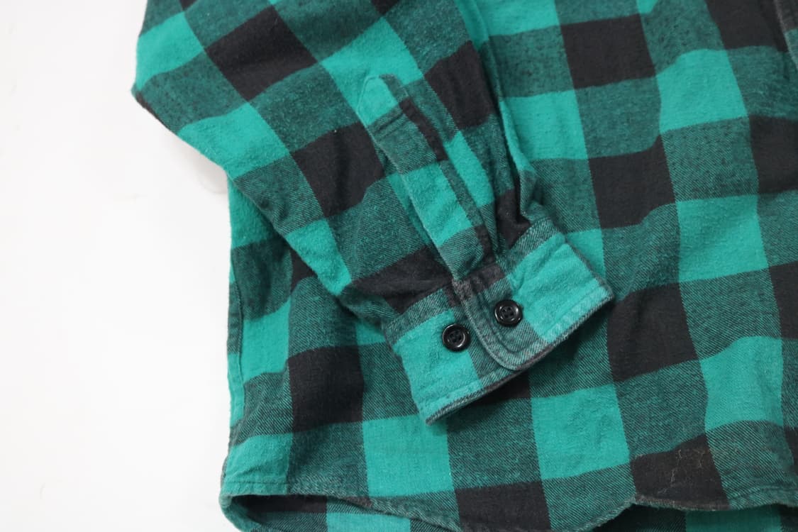 캐니 하우스 빈티지 그린 버팔로 체크 플라넬 셔츠 (L) 상품이미지5