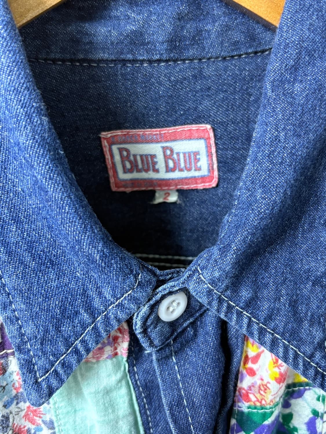 블루블루 재팬 패치워크 셔츠 상품이미지2