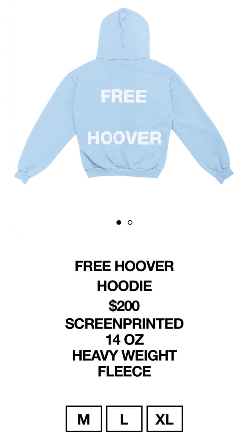 (XL) 칸예웨스트 이지 Free Hoover 프리 후버 후드티 상품이미지6