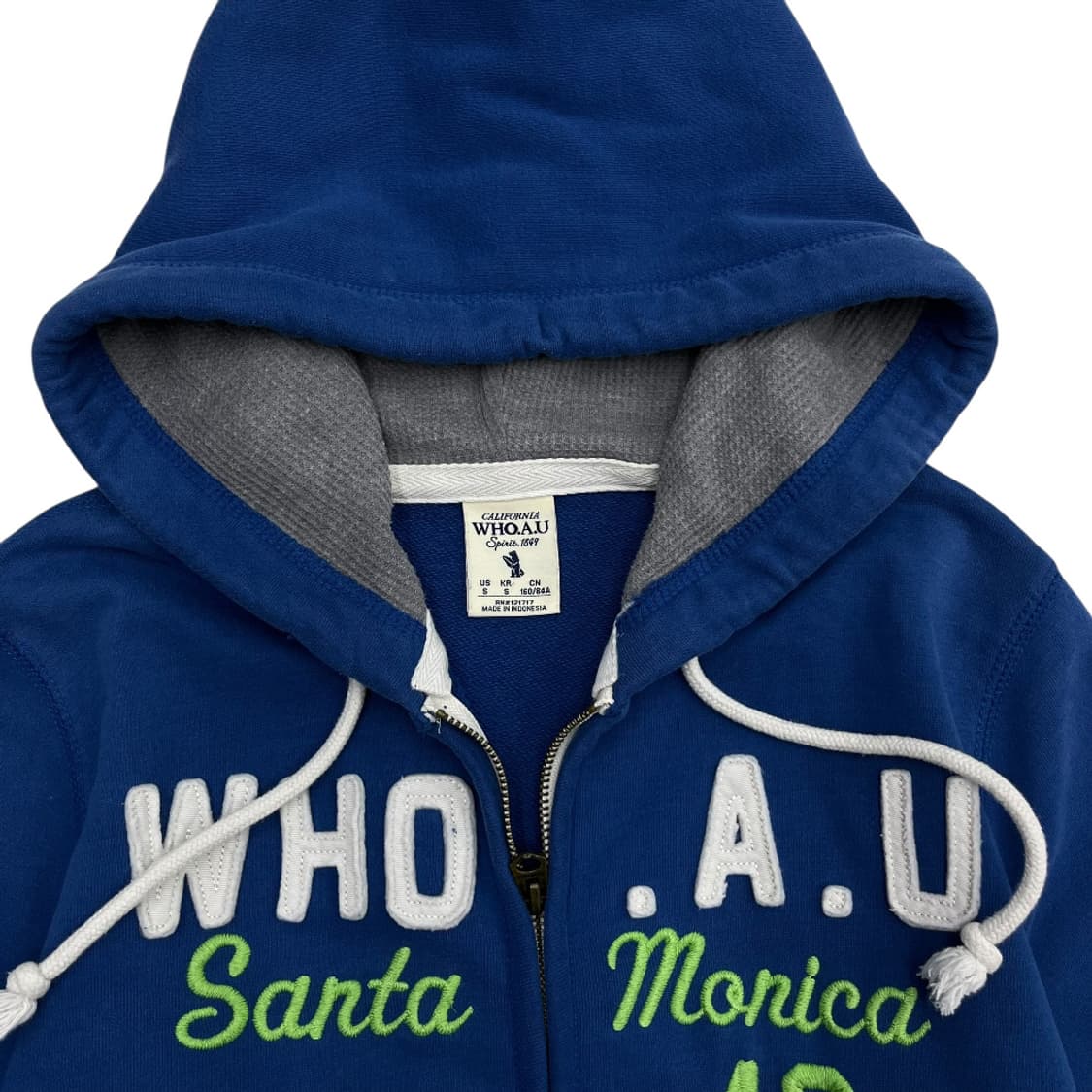 후아유 산타모니카 블루 후드집업 S 상품이미지5