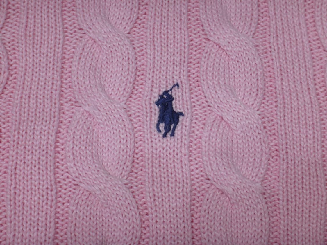 (M/95) 폴로랄프로렌 남성 라운드 꽈배기 면 니트 상품이미지4