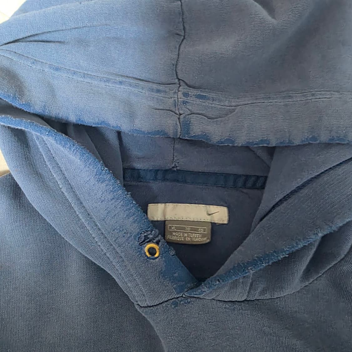 [XL] 빈티지 Y2K 나이키 센터 스우시 블루 데미지 후드티 트래쉬드 상품이미지6