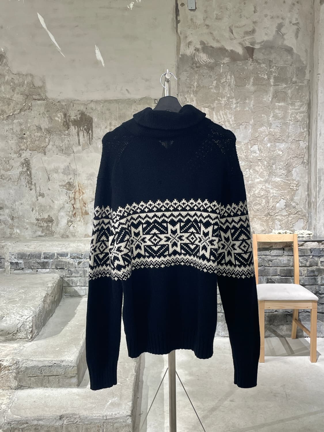 폴로 랄프로렌 블랙 노르딕 쿼터 집 숄 카라 스웨터 상품이미지6