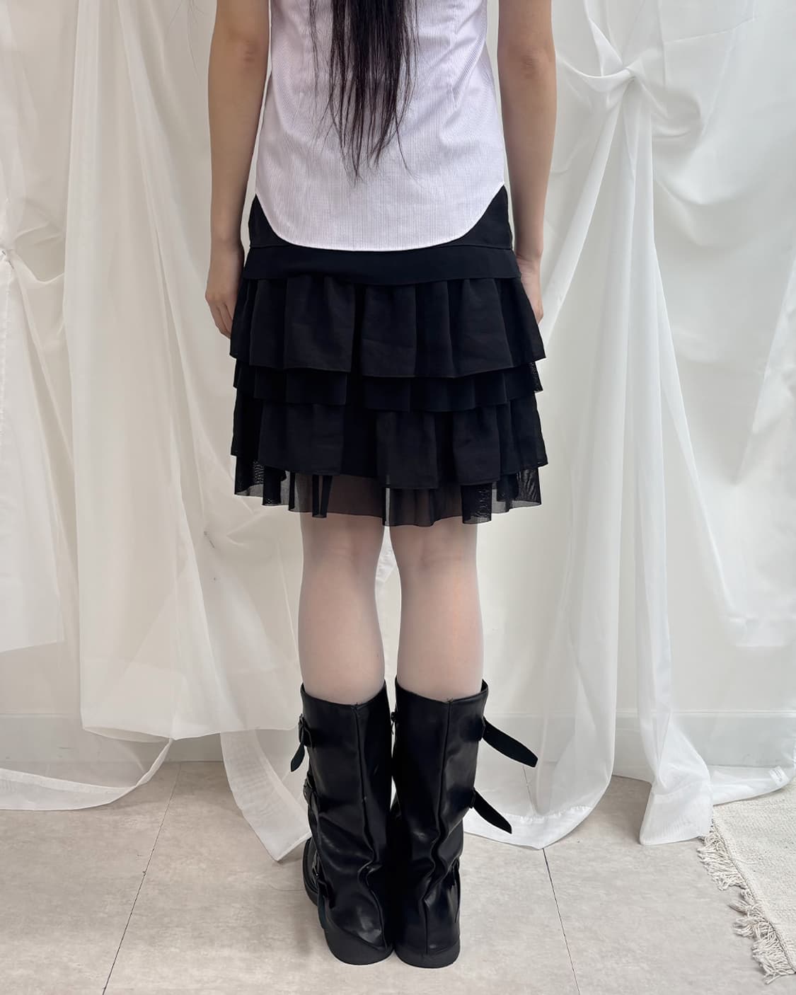 brique tiered banding skirt 상품이미지9