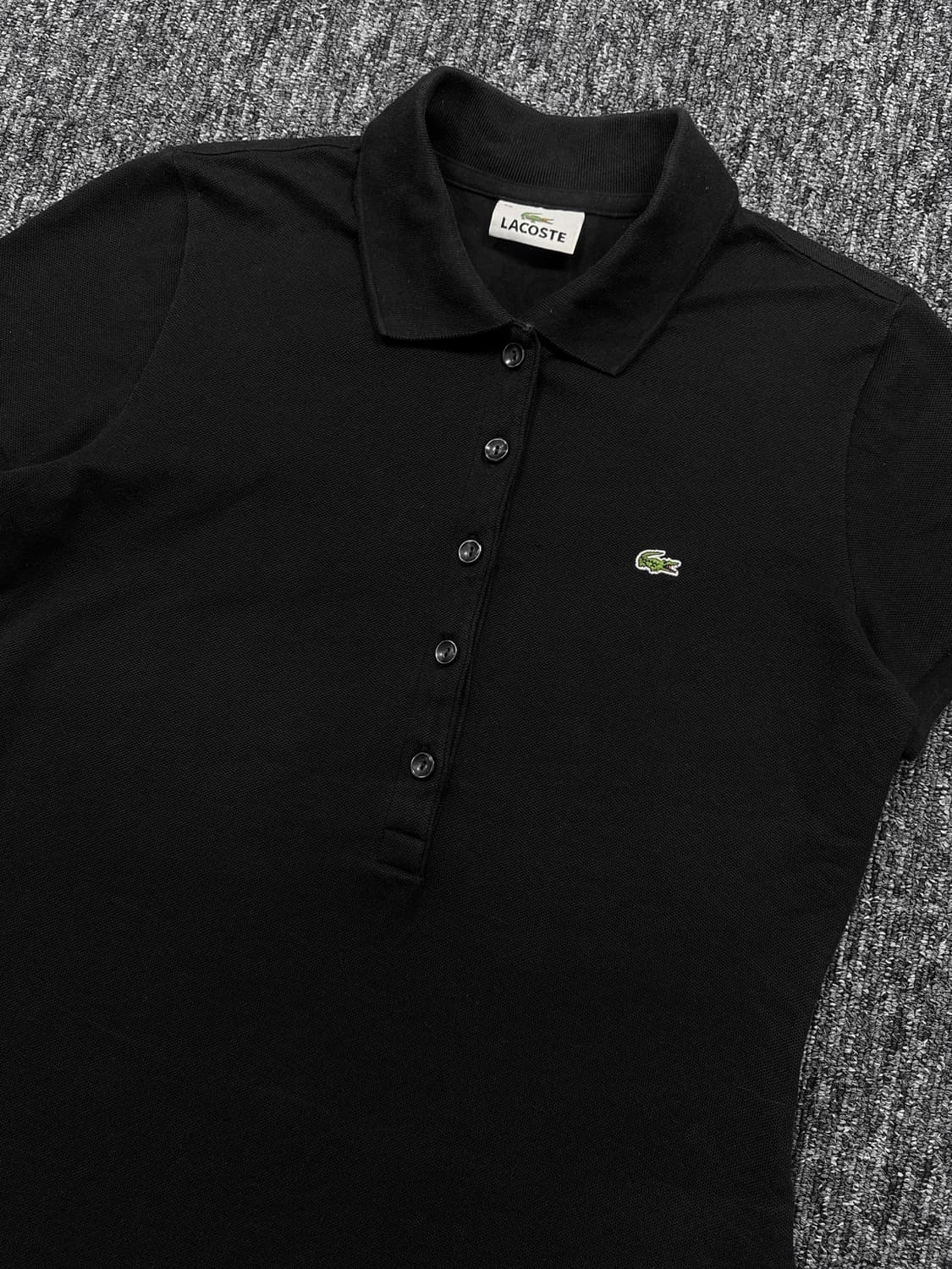 라코스테 블랙 슬림핏 반팔 PK 카라티 상품이미지6