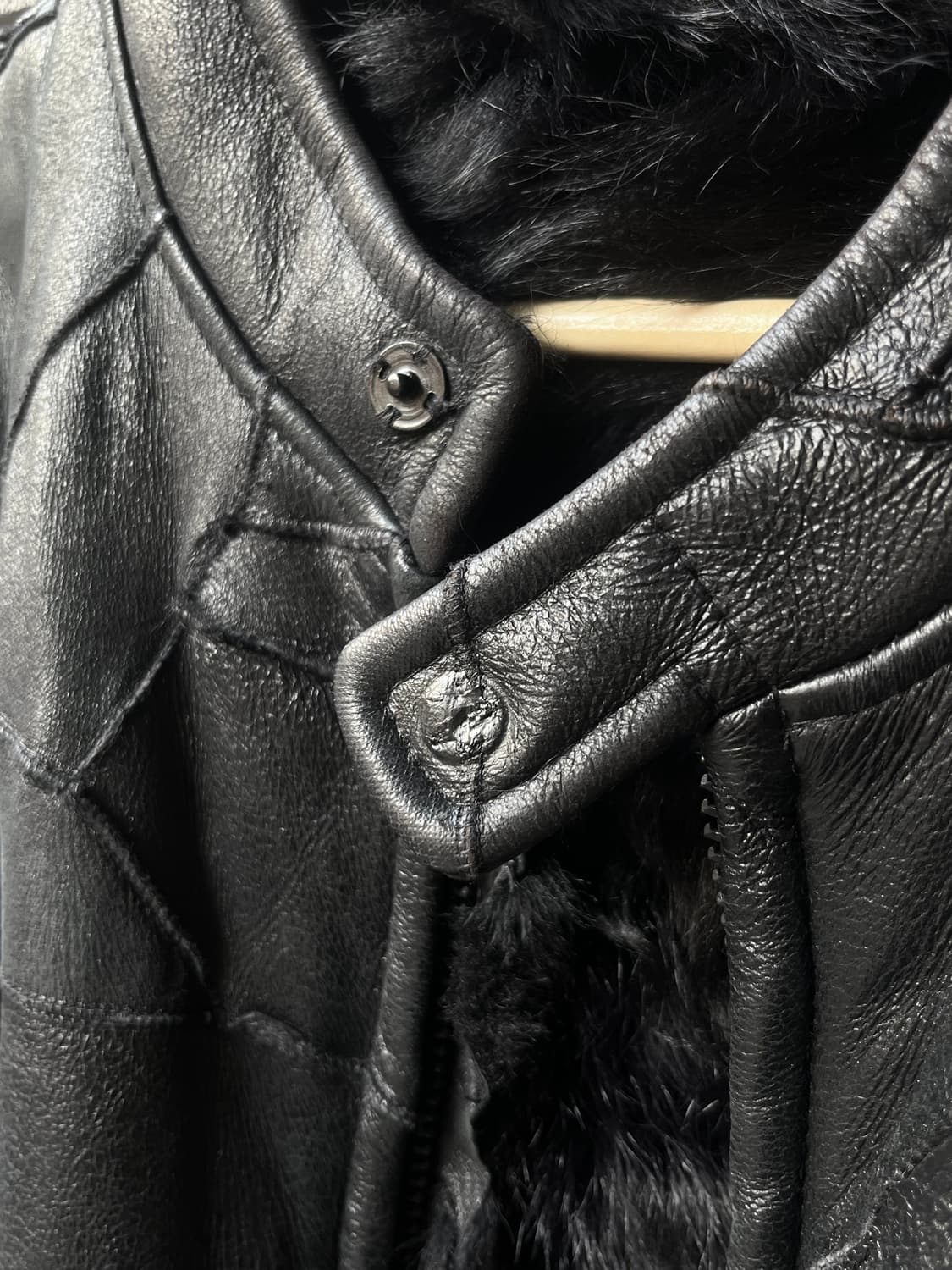 90s NUMERODUE 패치워크 양가죽 자켓  상품이미지6