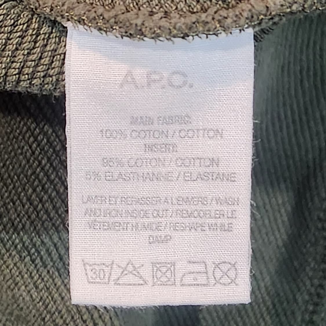 A.P.C 아페쎄 로고 맨투맨 카키 (L) 상품이미지3
