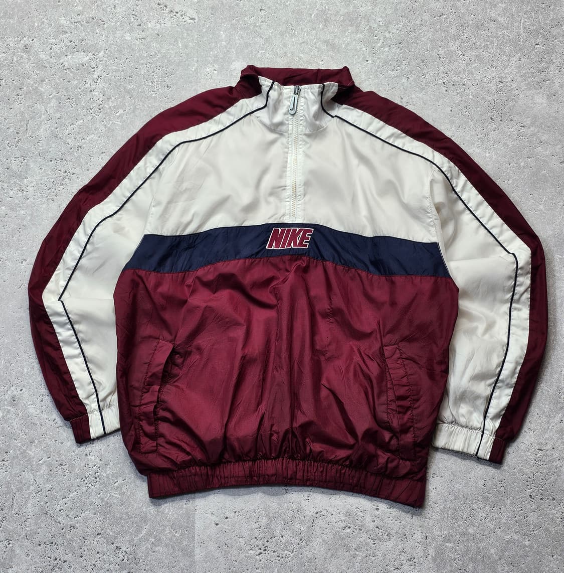 나이키 90s 버건디 배색 바람막이 아노락 자켓 상품이미지3