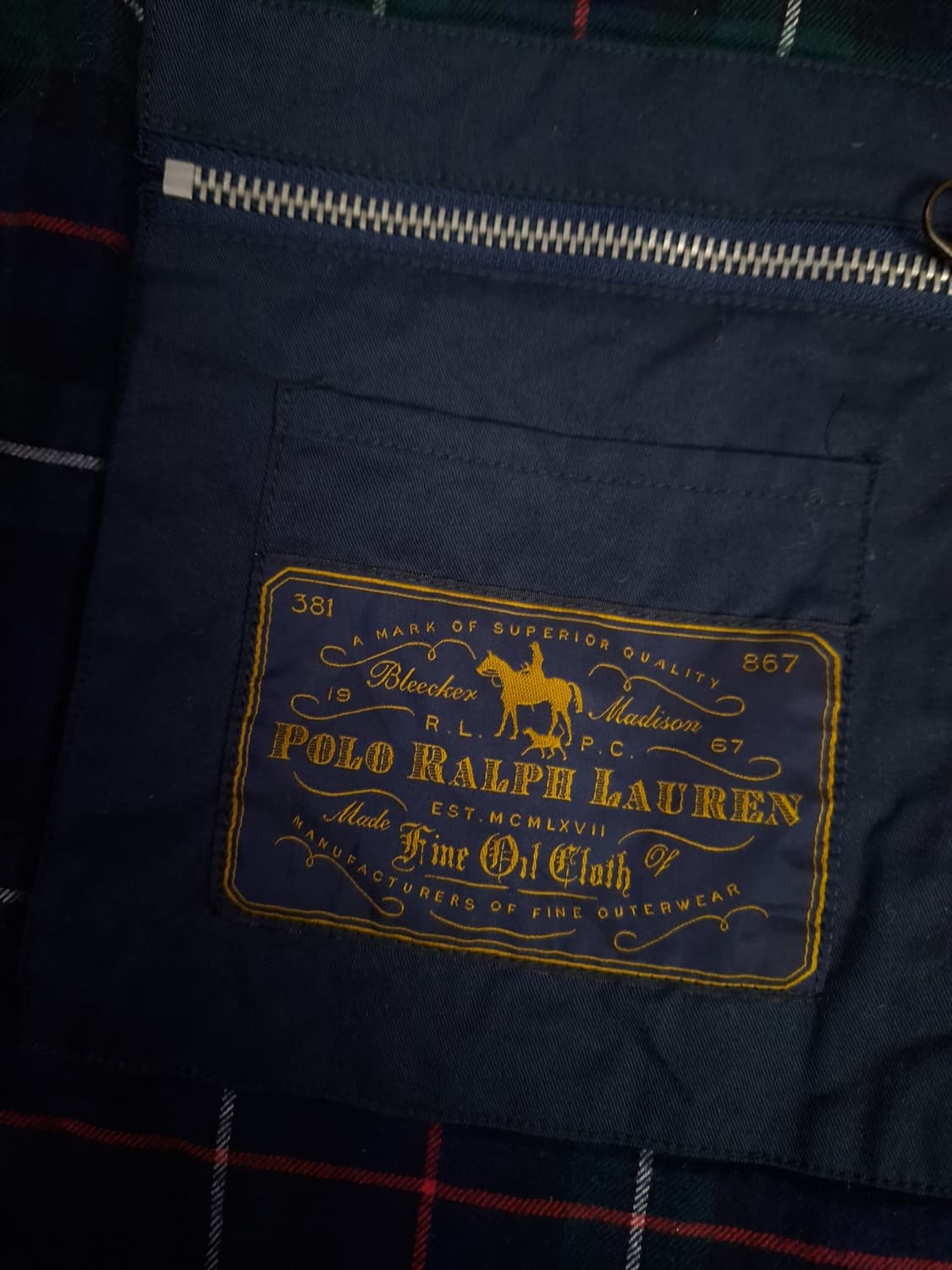 오리지날 랄프로렌폴로 타탄체크 왁스 자켓 상품이미지8