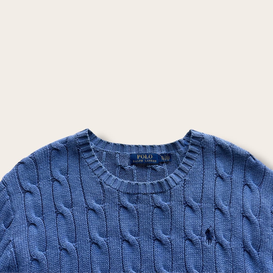 폴로 랄프로렌 케이블 니트 아비오블루 상품이미지2