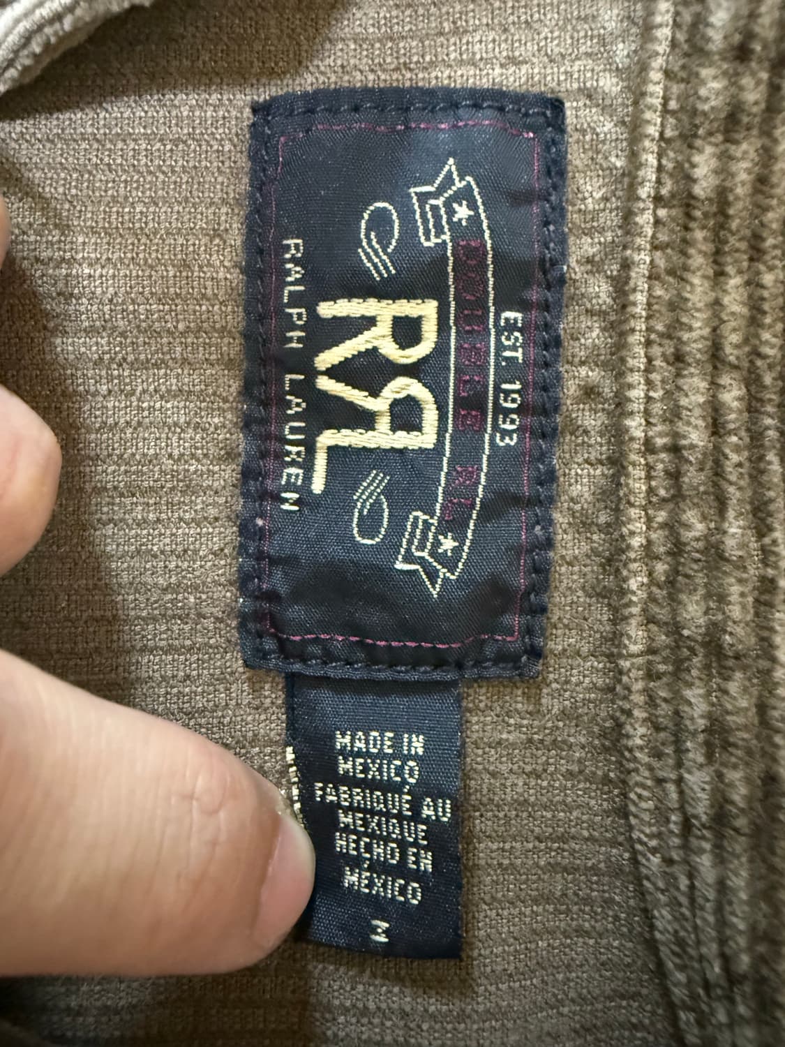 더블알엘 리페어 코듀로이 오버셔츠 m사이즈 상품이미지3