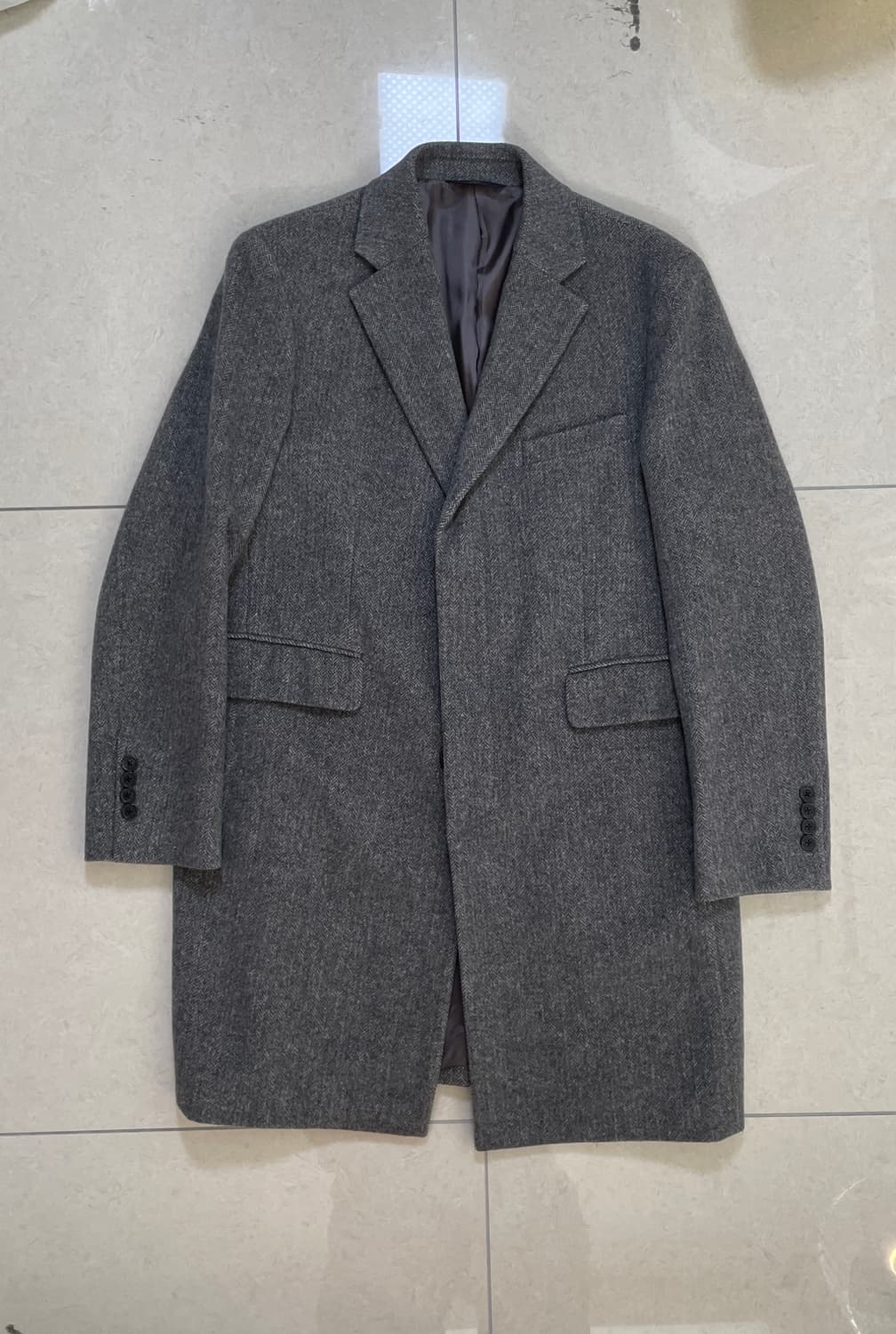 [48] 브룩스브라더스 헤링본 체스터필드 싱글 코트 다크그레이 상품이미지1