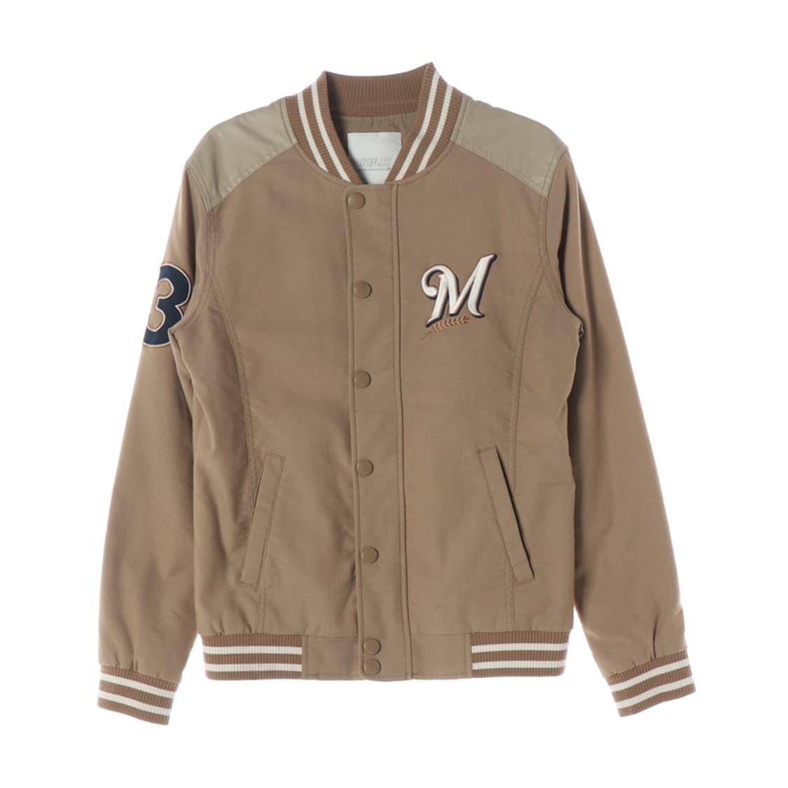 MLB 베이지 퀼팅 바시티 자켓 M 상품이미지1