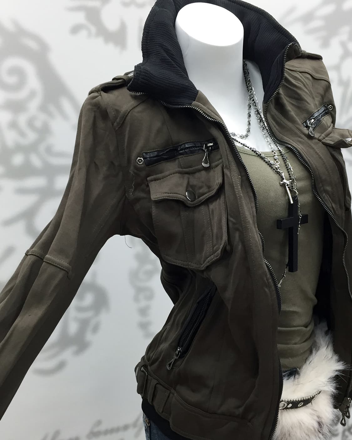 Y2K double zip jacket 상품이미지5