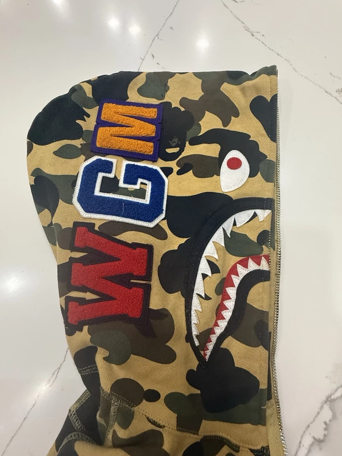 베이프 1st 카모 샤크 후드집업 S 상품이미지3