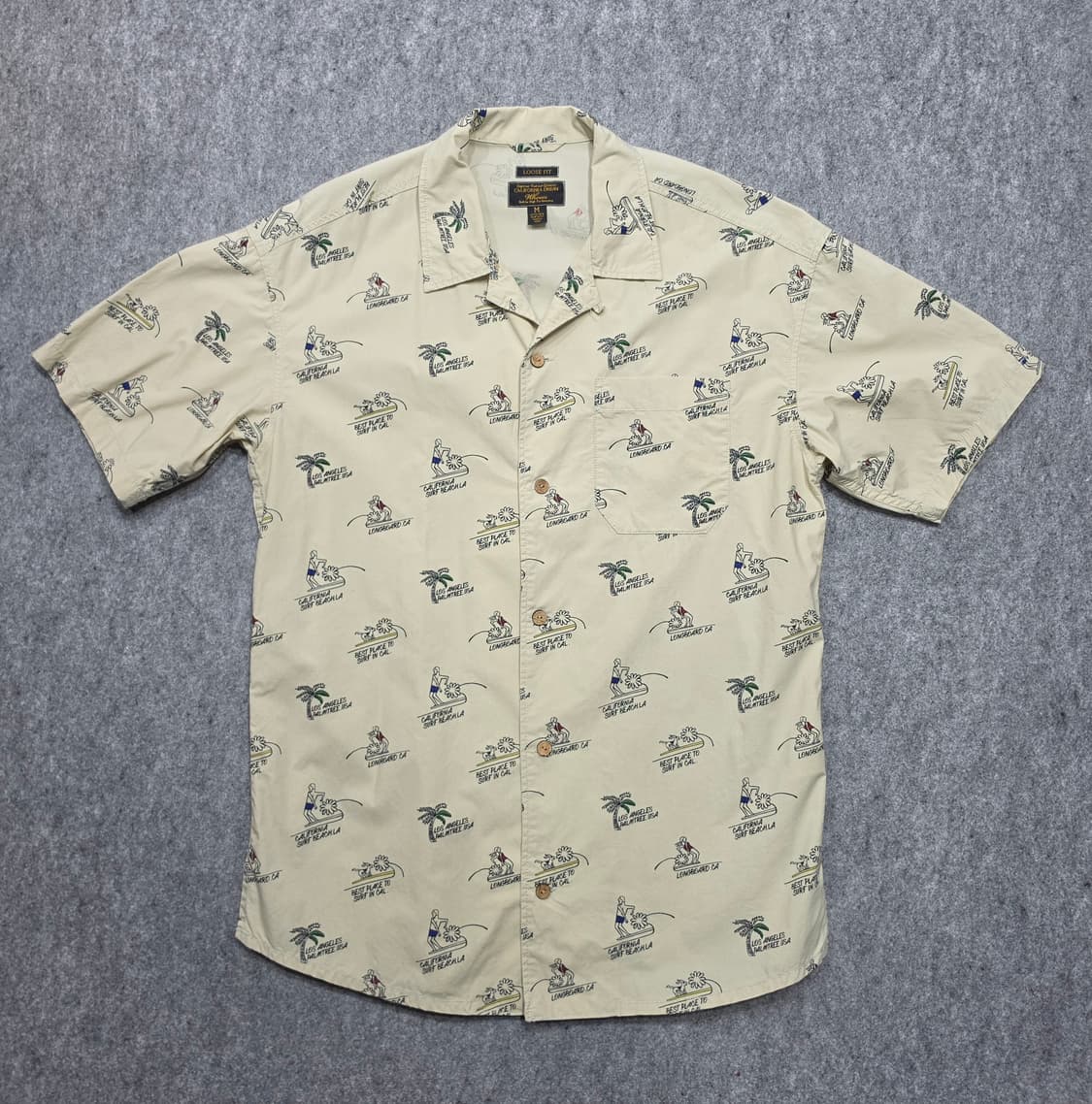 후아유 캘리포니아드림 루즈핏 하와이안 서퍼 반팔 셔츠 M 상품이미지1