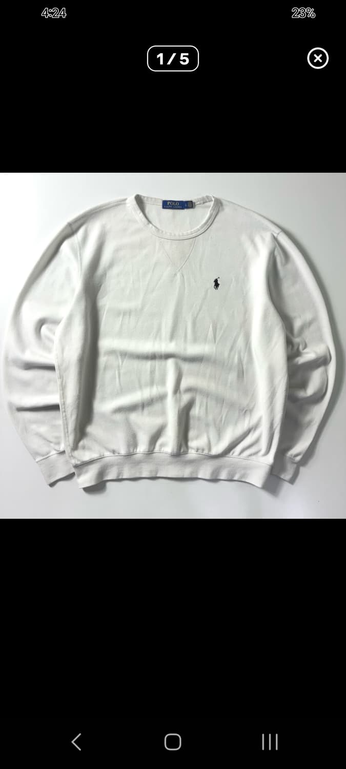 폴로 랄프로렌 자수 코튼 화이트 상품이미지1