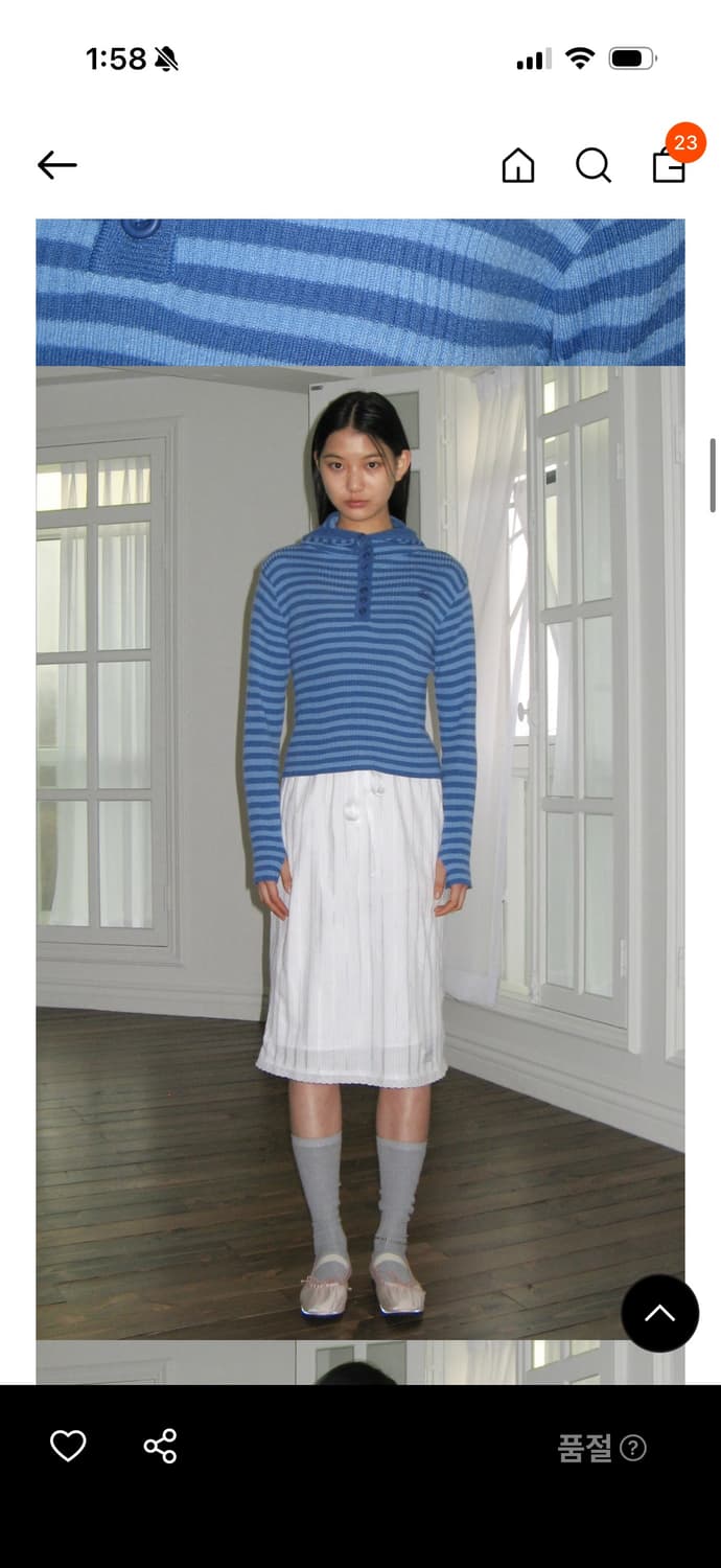 시눈 후디드 니트 탑  상품이미지1