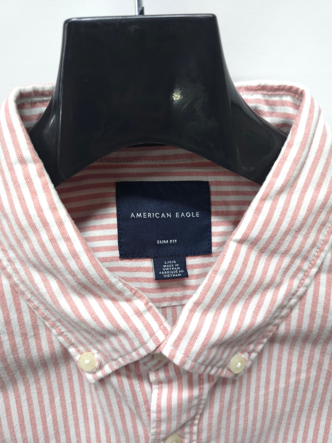 아메리칸이글 핑크 스트라이프 옥스포드 셔츠 (100~105) 상품이미지4