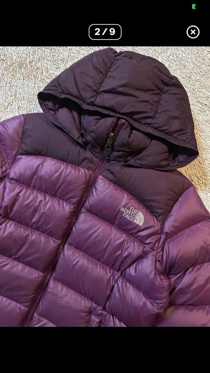 (택포) 노스페이스 보라색 경량패딩 상품이미지3