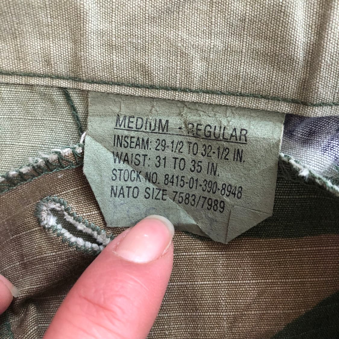 미군 오리지널 우드랜드 BDU 팬츠  상품이미지7