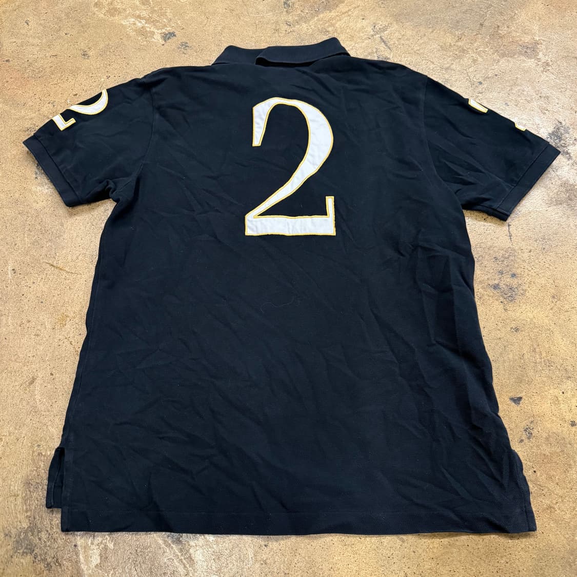 폴로 랄프로렌 치프키프 블랙워치 블랙 골드 빅포니 카라 반팔 티 상품이미지3