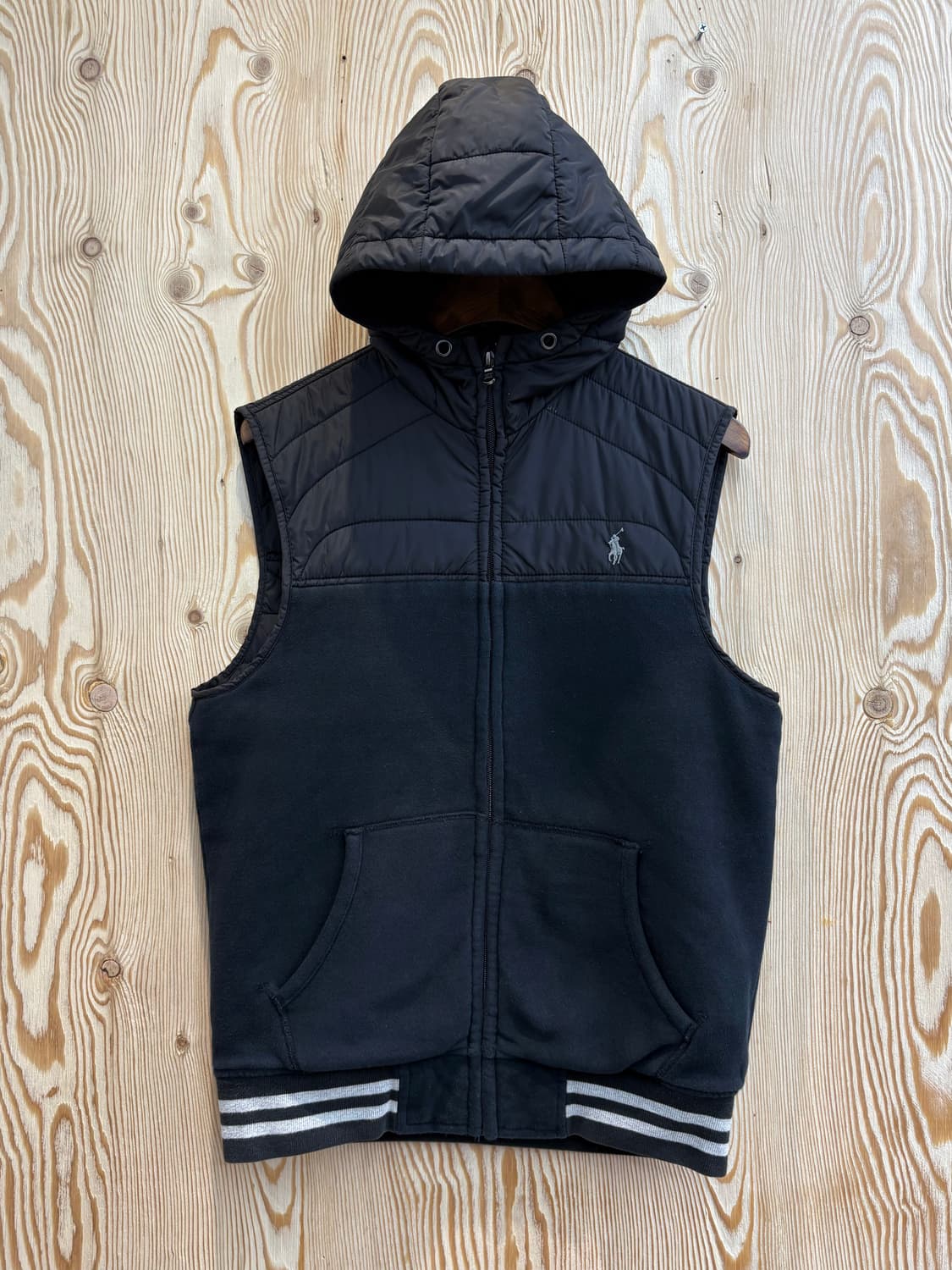 폴로 랄프로렌 코튼 후드 패딩 베스트 상품이미지1