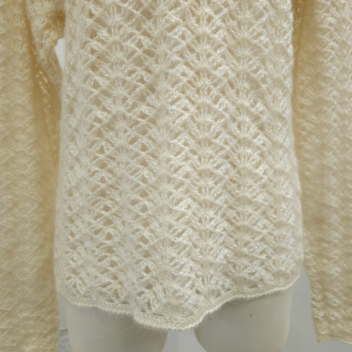 아이보리 레이스 모헤어 진주장식 니트 상품이미지5