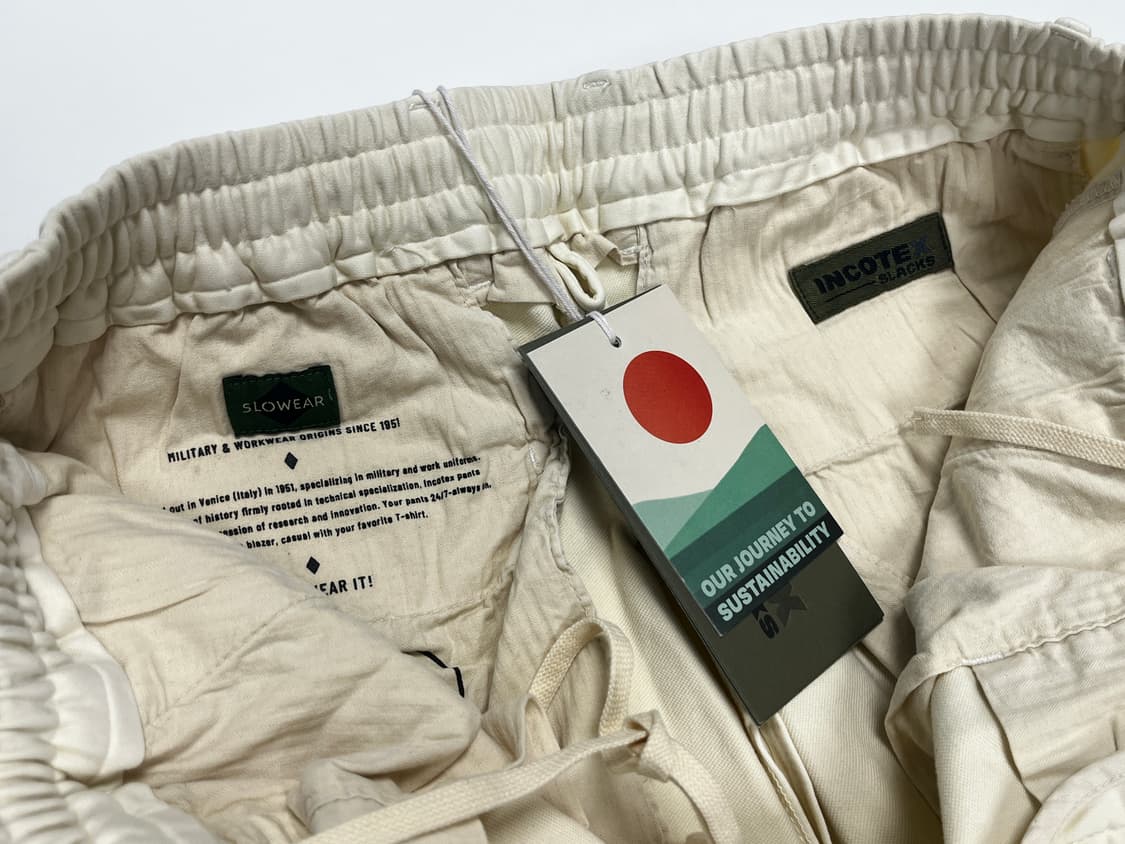 인코텍스 INCOTEX 스트링 치노팬츠 33 아이보리 (택달린 새상품) 상품이미지5