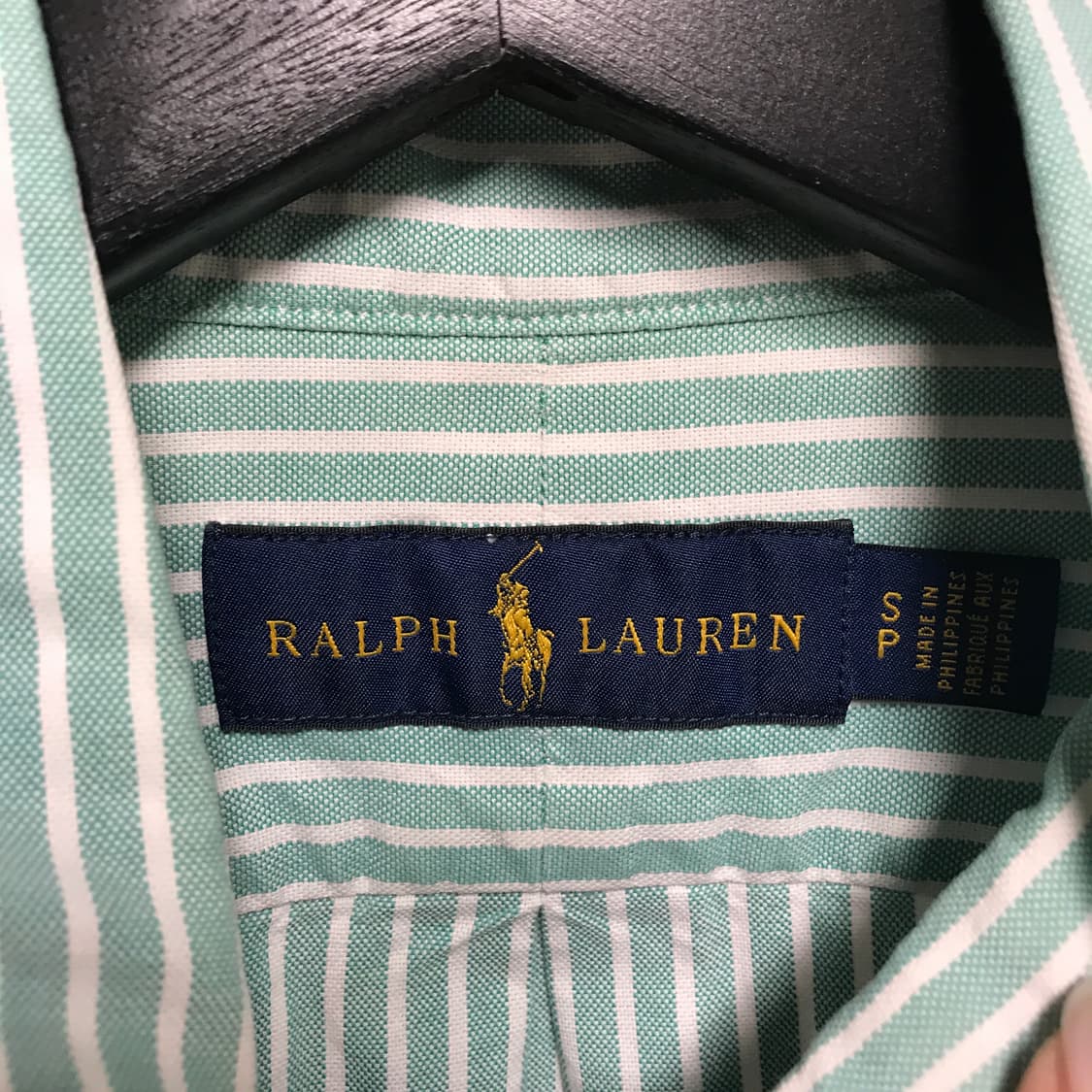 폴로 랄프로렌 스트라이프 셔츠 그린 S 상품이미지5
