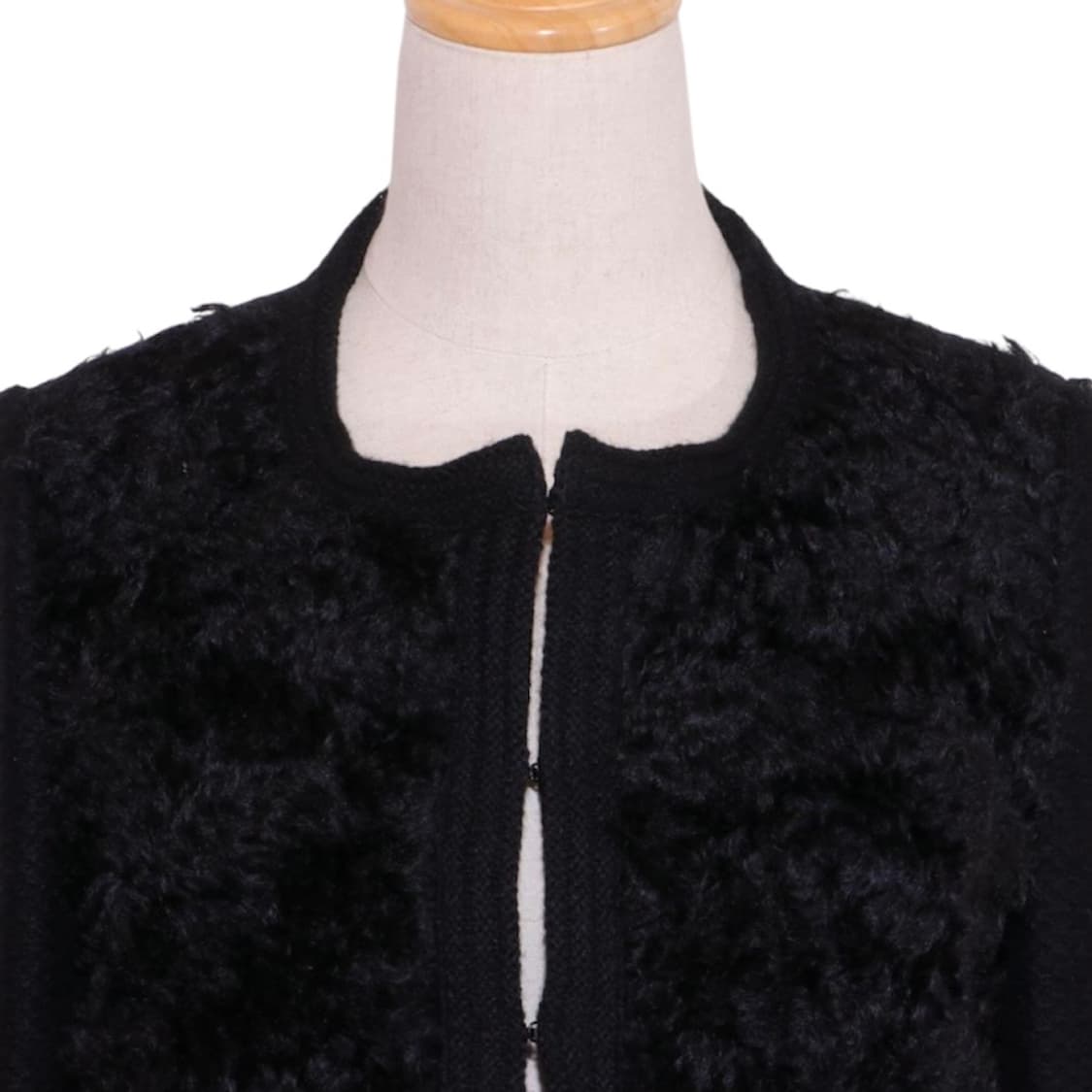 Courreges black fur detail cardigan  상품이미지2