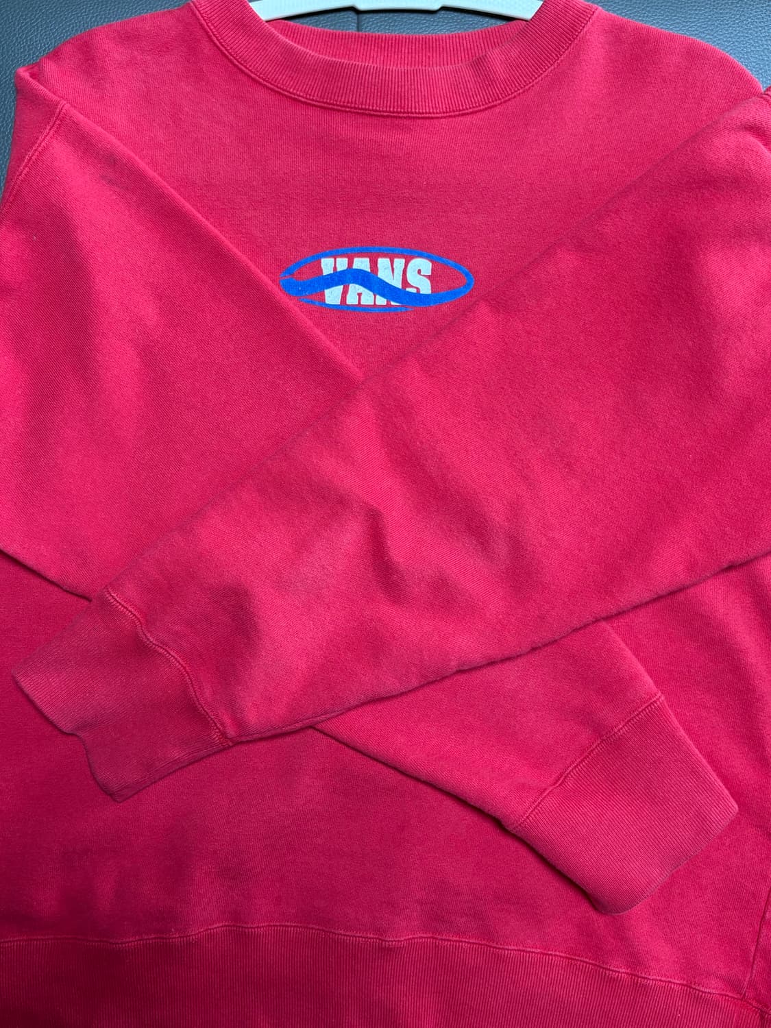반스(Vans) 올드스쿨 오발 로고 맨투맨 Red [90s후반] 상품이미지3