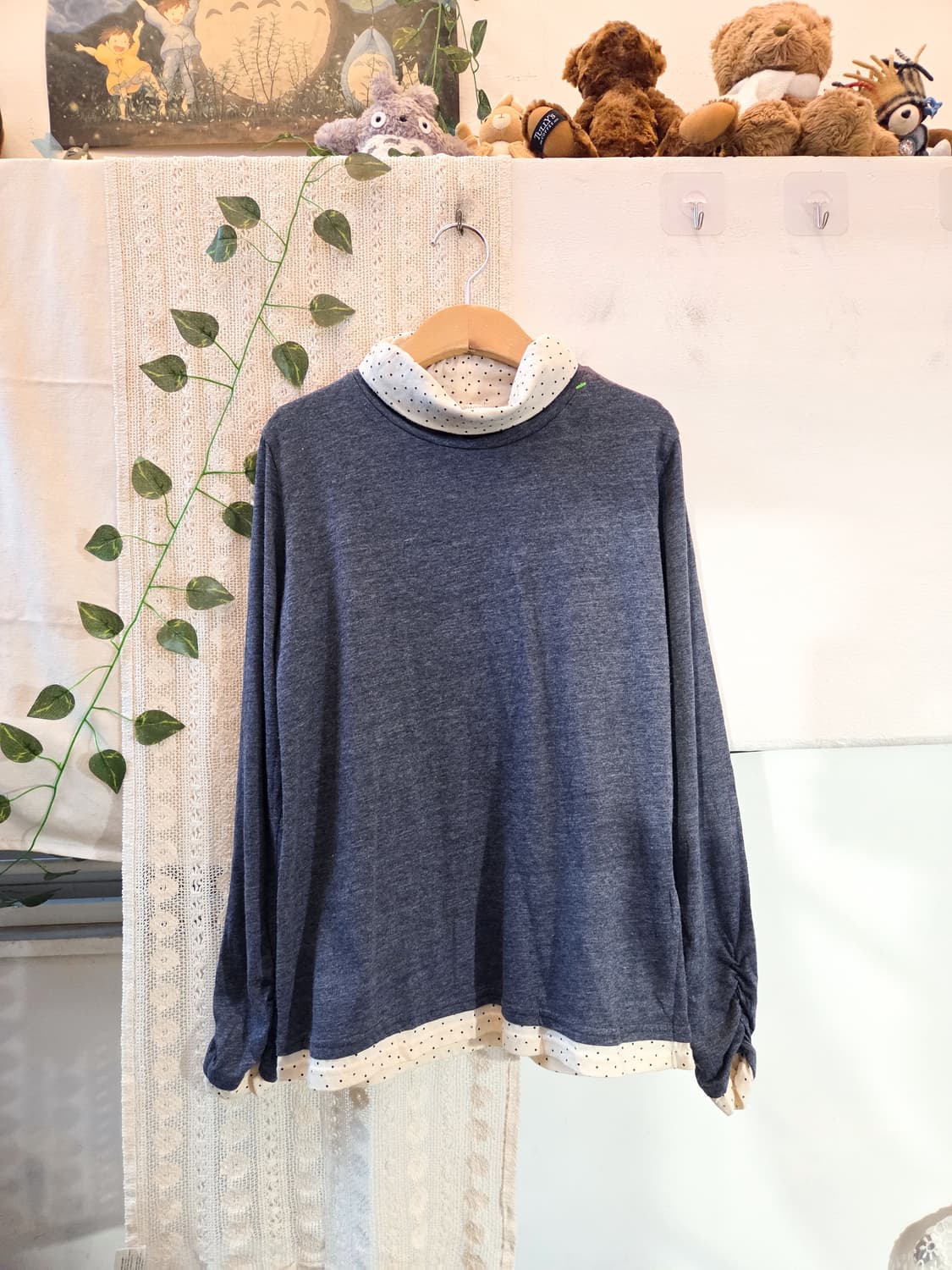 도트 포인트 목폴라 슬리브 상품이미지1