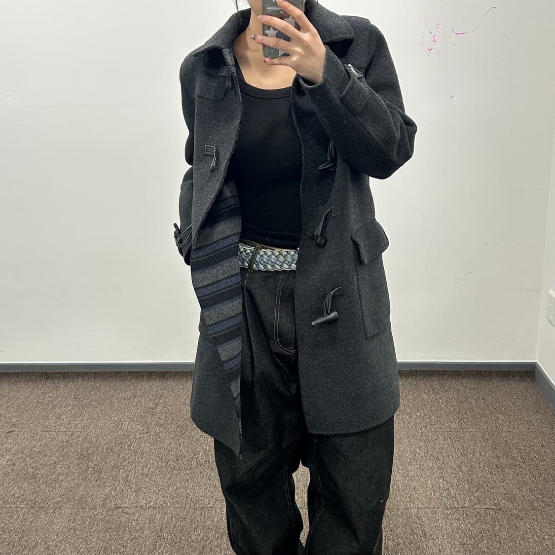 Guess 게스 차콜 떡볶이 코트 상품이미지3