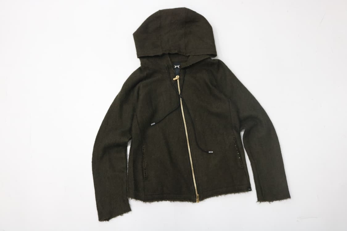 로어 roar 빈티지 앙고라 혼방 다크 브라운 후드 집업 (0) 상품이미지2