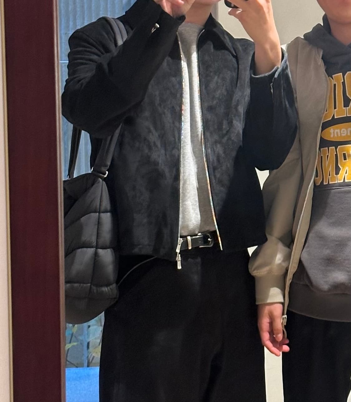 (M) 토니웩 스웨이드 블루종 블랙 상품이미지2