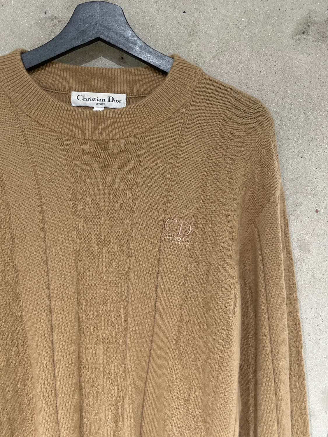 크리스찬 디올 스포츠 베이지 로고 크루넥 울 니트 상품이미지3