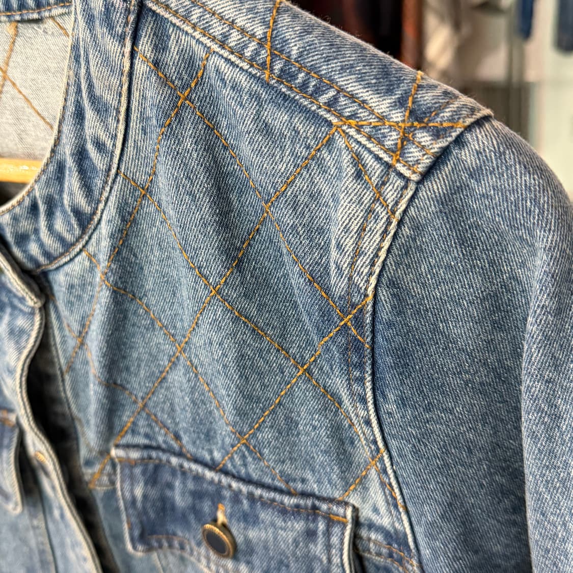 [M] 리메이크 커스텀 레이스 데님 청자켓 상품이미지4