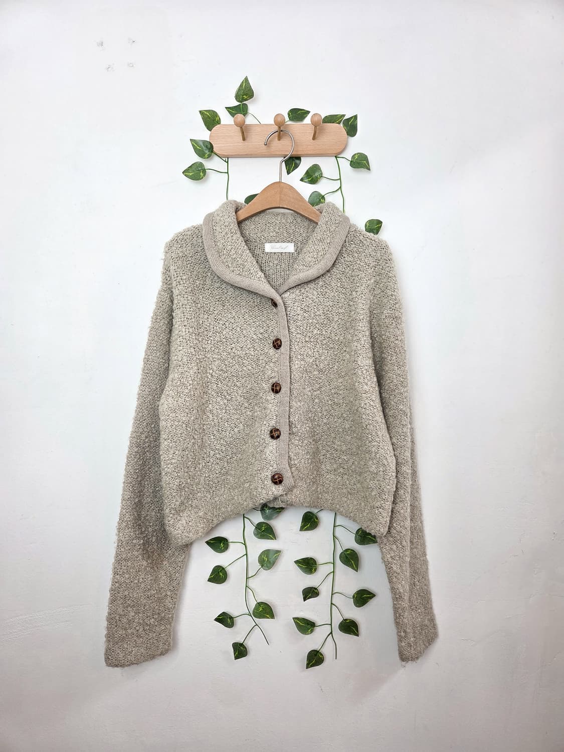 동글카라 부클 가디건 상품이미지1