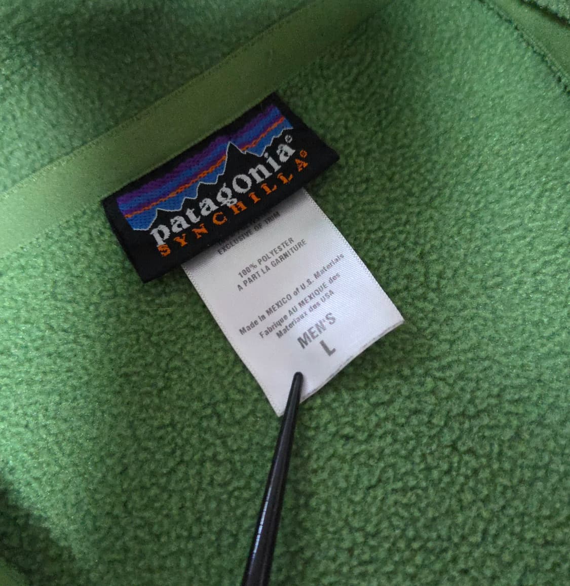 (L)파타고니아 Mexico 라임그린 머수피얼 신칠라 자켓 상품이미지3