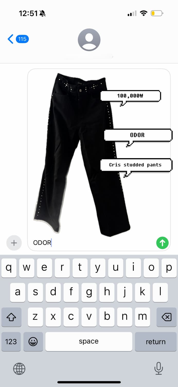 ODOR Cris studded pants 상품이미지1