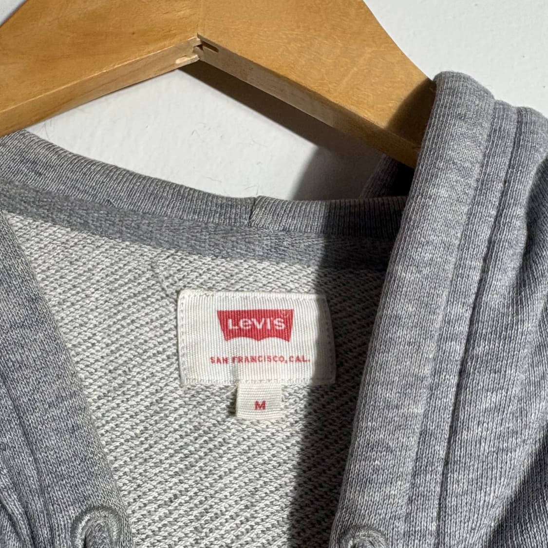 리바이스 그레이 로고 후드집업 (무료배송) 상품이미지3